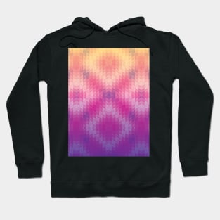 Ombre Sunset Geometric Pattern Hoodie